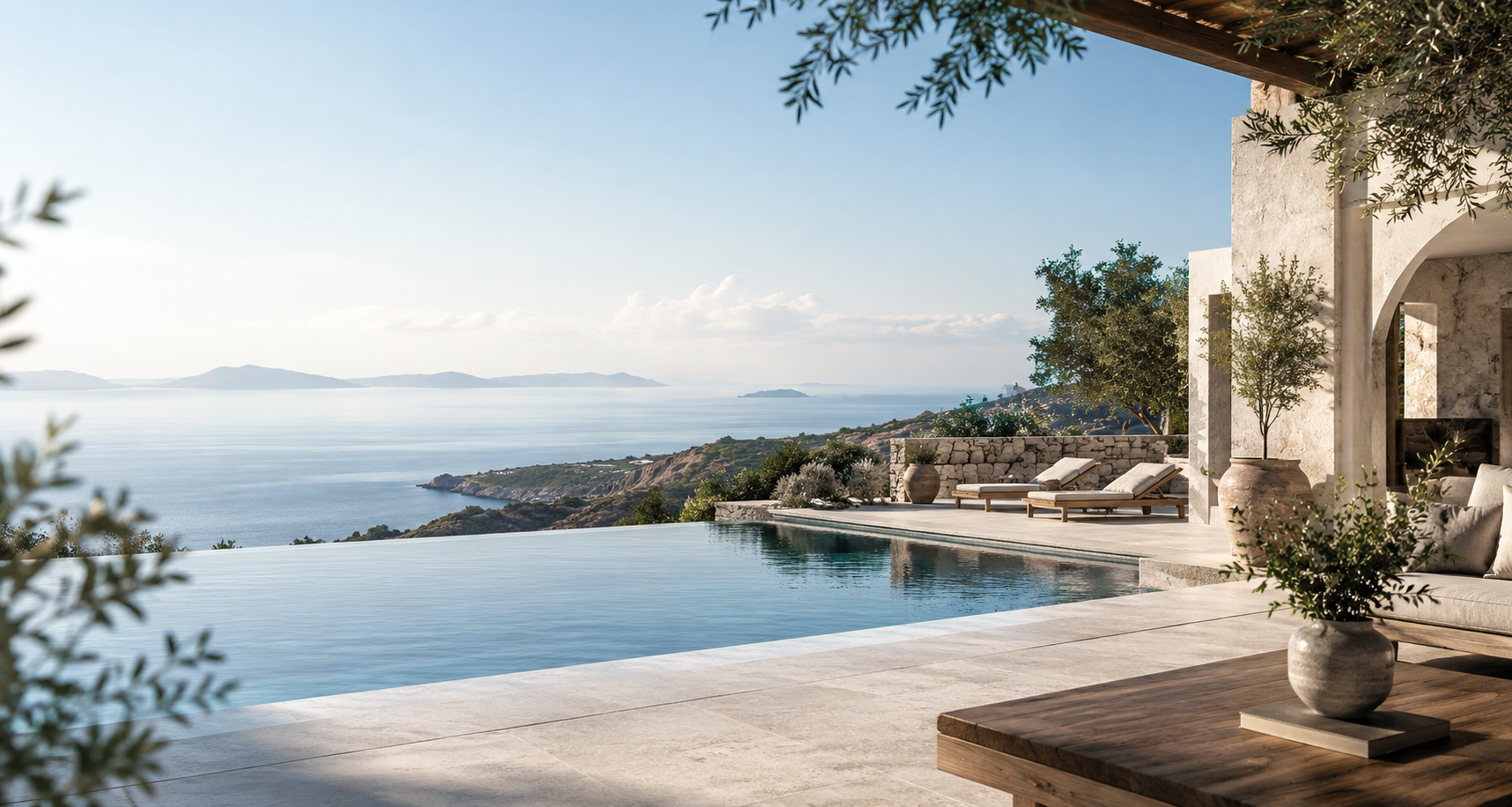 Luxury villa background